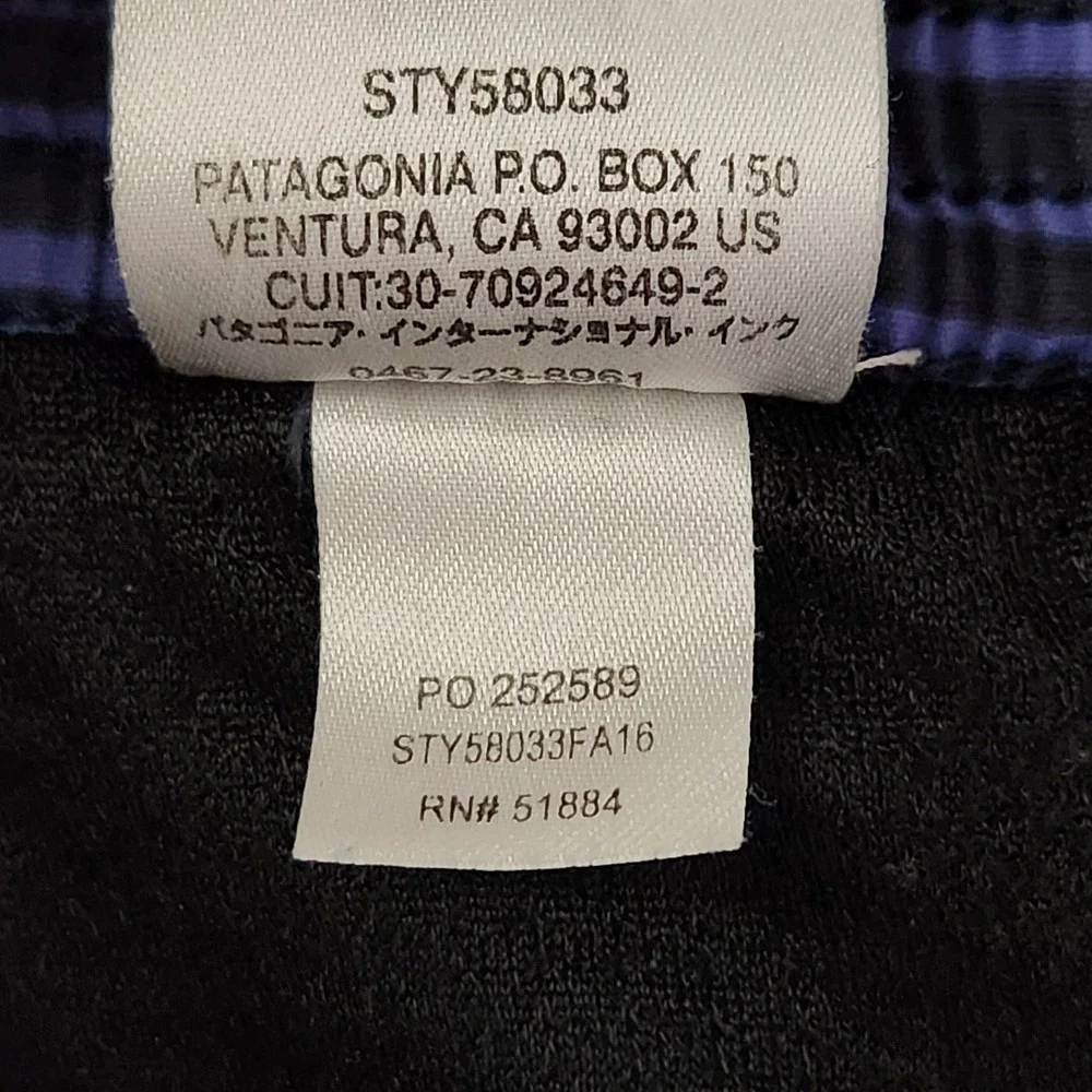 Patagonia Baggies Longs Shorts Mens XL Blue Geometric Tribal 6in Lined 58033